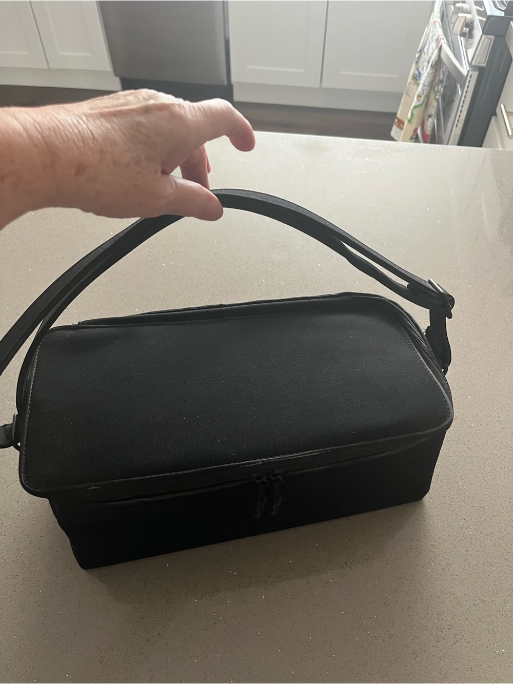Vintage MAC Cosmetics Black Women's Makeup Toiletry Bag with Carry Handle